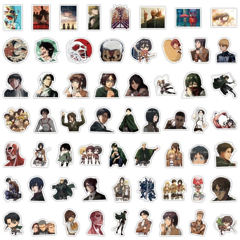 60Pcs Attack on Titan Anime St - огляд і ціна Luggage Cover Protector
