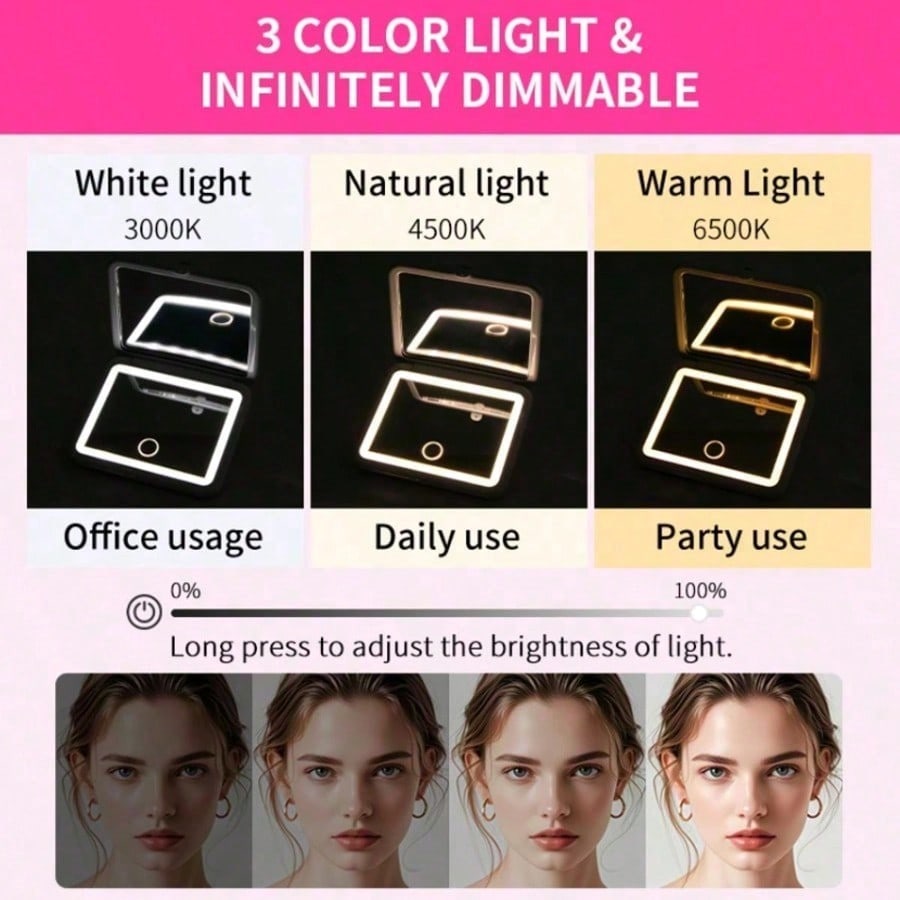 LED Makeup Mirror With Touch S - огляд і ціна Travel Accessories As Gifts